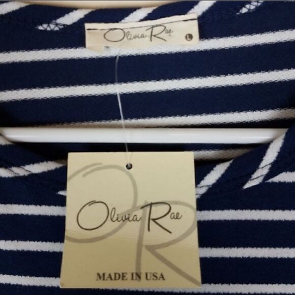 Olivia Rae Long Sleeve Striped Crop Top - Picture 3 of 5